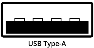 Schematic representation of a USB Type-A connector
